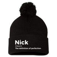 Nick Definition Of Perfection Funny Nick Pom Pom 12in Knit Beanie
