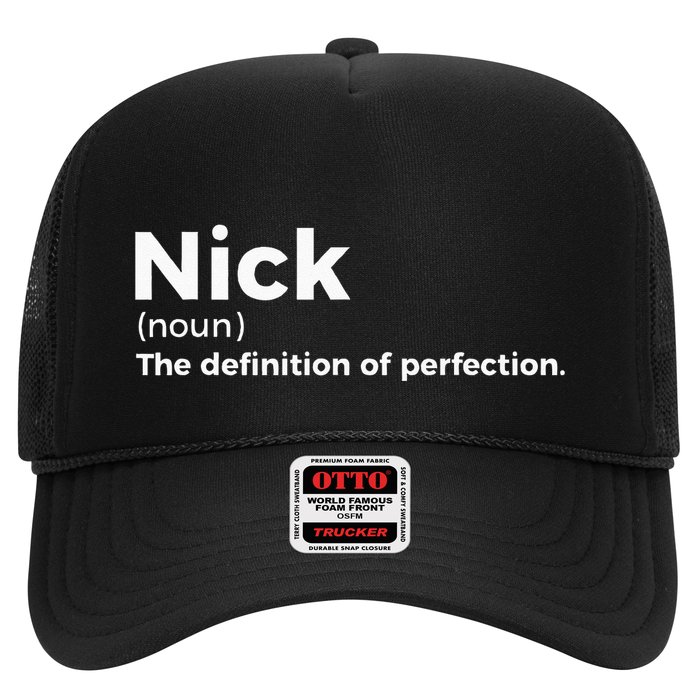 Nick Definition Of Perfection Funny Nick Trucker Hat