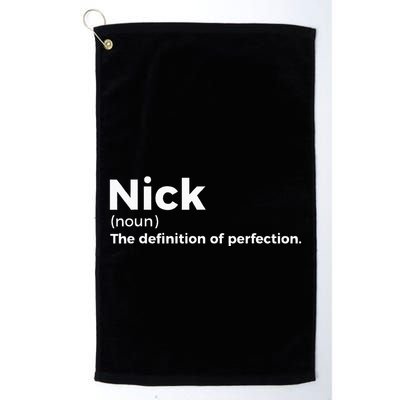 Nick Definition Of Perfection Funny Nick Golf Towel