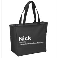 Nick Definition Of Perfection Funny Nick Zip Tote Bag
