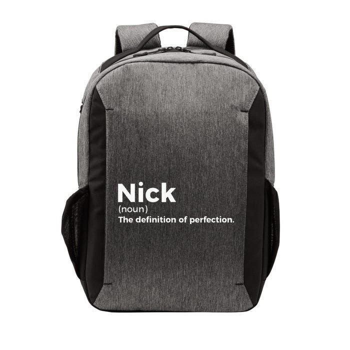Nick Definition Of Perfection Funny Nick Vector Backpack