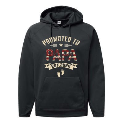 New Dad Promoted to Papa est.2024 Performance Fleece Hoodie