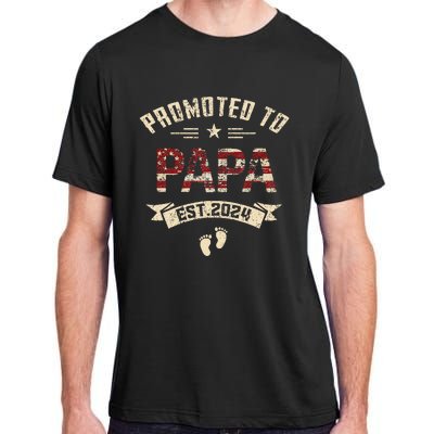 New Dad Promoted to Papa est.2024 Adult ChromaSoft Performance T-Shirt