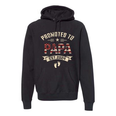 New Dad Promoted to Papa est.2024 Premium Hoodie