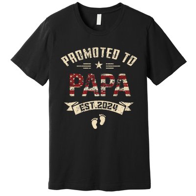 New Dad Promoted to Papa est.2024 Premium T-Shirt