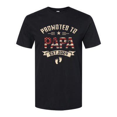 New Dad Promoted to Papa est.2024 Softstyle® CVC T-Shirt