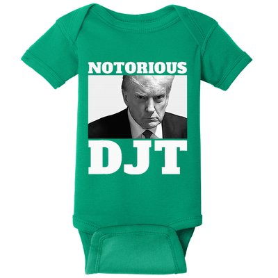 Notorious Djt President Trump 2024 Trump Mugshot Baby Bodysuit