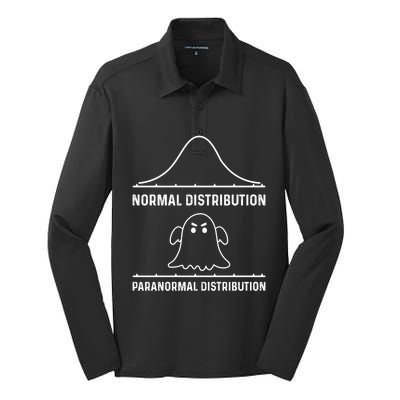 Normal Distribution Paranormal Distribution Cool Gift Silk Touch Performance Long Sleeve Polo