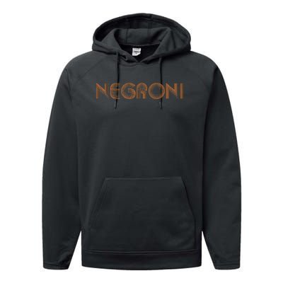 Negroni Drink Party Retro Cute Streetwear Gift Performance Fleece Hoodie