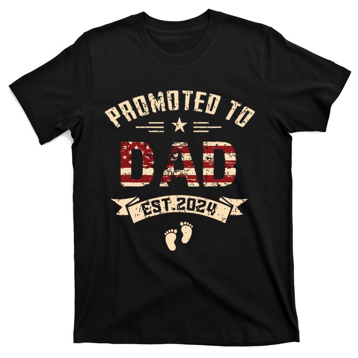 New Dad Promoted To Dad Est2024 T-Shirt