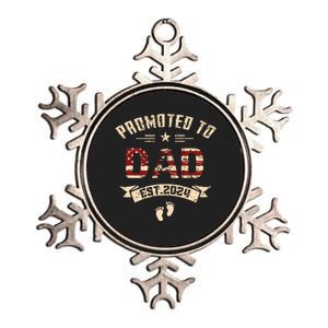 New Dad Promoted To Dad Est2024 Metallic Star Ornament