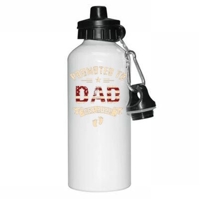 New Dad Promoted To Dad Est2024 Aluminum Water Bottle 