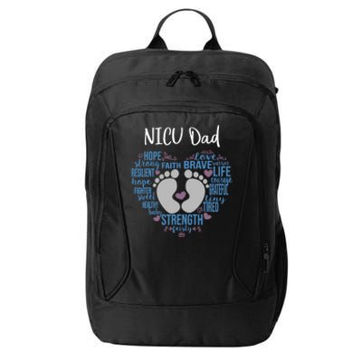 "NICU Dad" Preemie or NICU Daddy Boy Girl - Blue City Backpack