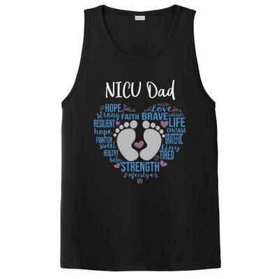 "NICU Dad" Preemie or NICU Daddy Boy Girl - Blue PosiCharge Competitor Tank