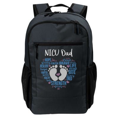 "NICU Dad" Preemie or NICU Daddy Boy Girl - Blue Daily Commute Backpack