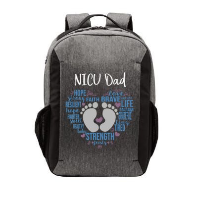 "NICU Dad" Preemie or NICU Daddy Boy Girl - Blue Vector Backpack