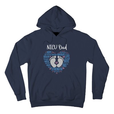 "NICU Dad" Preemie or NICU Daddy Boy Girl - Blue Hoodie