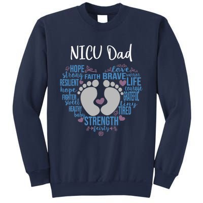 "NICU Dad" Preemie or NICU Daddy Boy Girl - Blue Sweatshirt