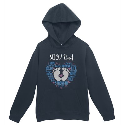 "NICU Dad" Preemie or NICU Daddy Boy Girl - Blue Urban Pullover Hoodie