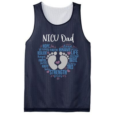 "NICU Dad" Preemie or NICU Daddy Boy Girl - Blue Mesh Reversible Basketball Jersey Tank