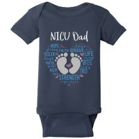 "NICU Dad" Preemie or NICU Daddy Boy Girl - Blue Baby Bodysuit