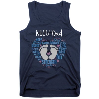 "NICU Dad" Preemie or NICU Daddy Boy Girl - Blue Tank Top