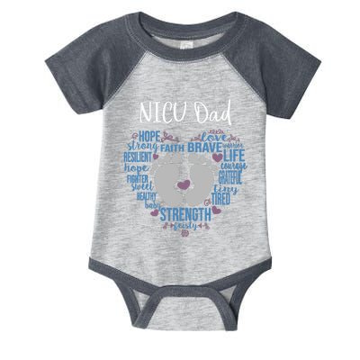 "NICU Dad" Preemie or NICU Daddy Boy Girl - Blue Infant Baby Jersey Bodysuit