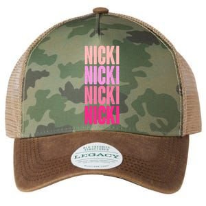 Nicki Distressed Pink Design Legacy Tie Dye Trucker Hat