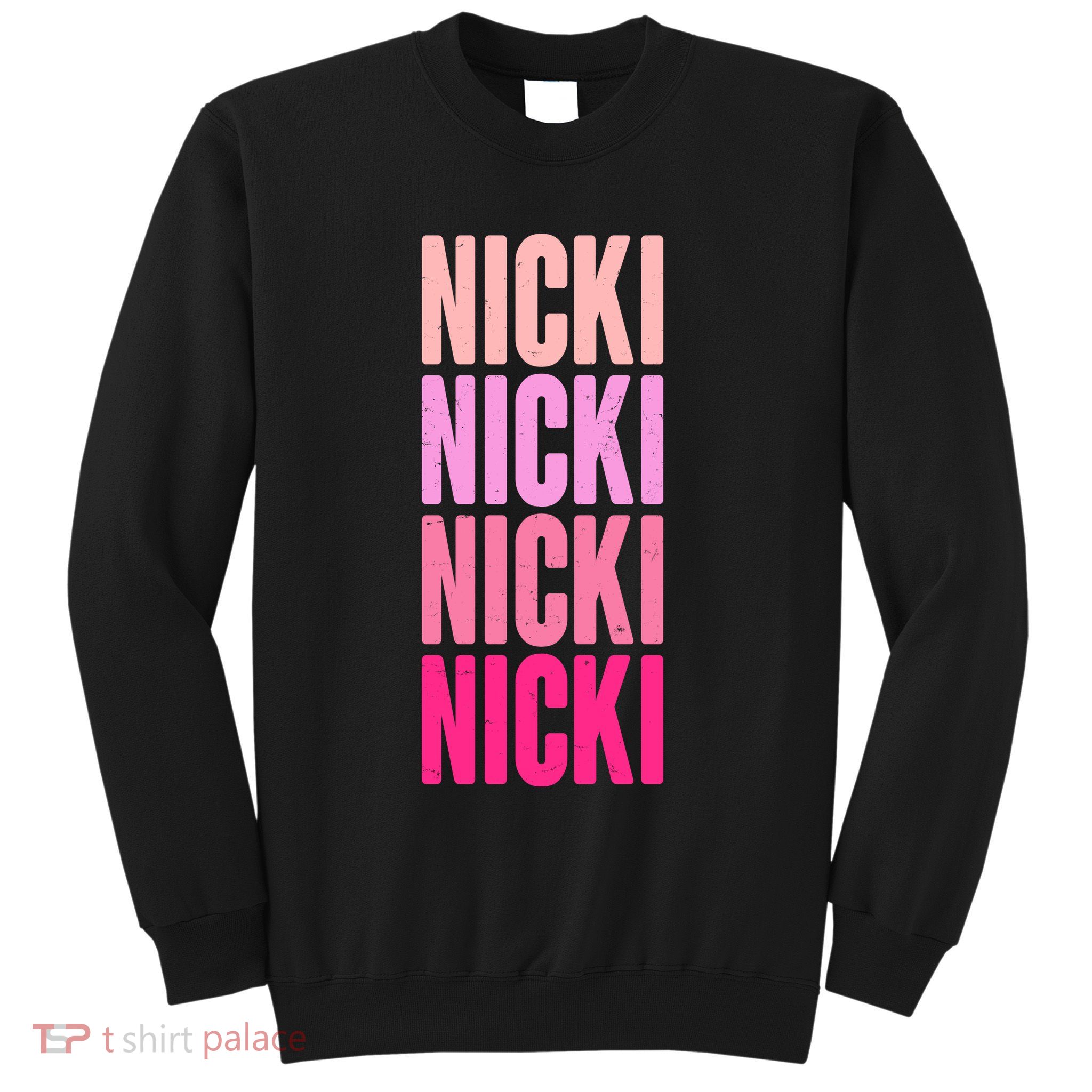 Nicki Distressed Pink Design Sweatshirt