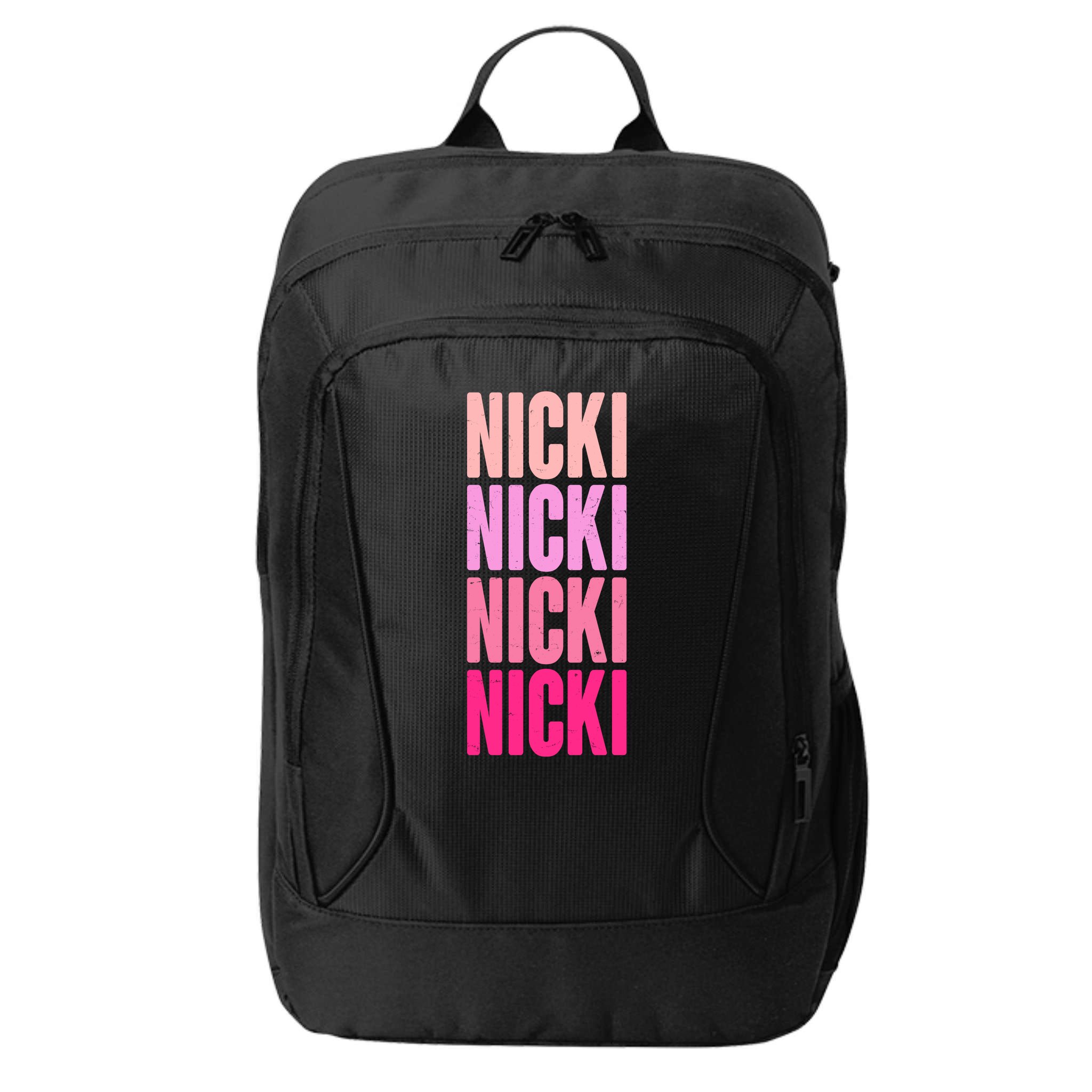 Nicki Distressed Pink Design City Backpack