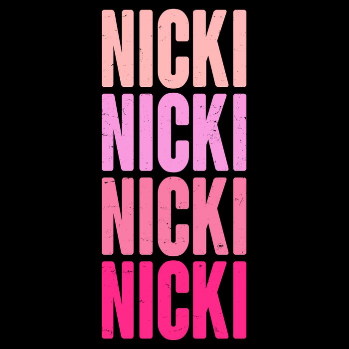 Nicki Distressed Pink Design Ladies Long Sleeve Shirt