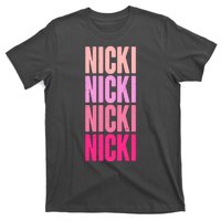 Nicki Distressed Pink Design T-Shirt