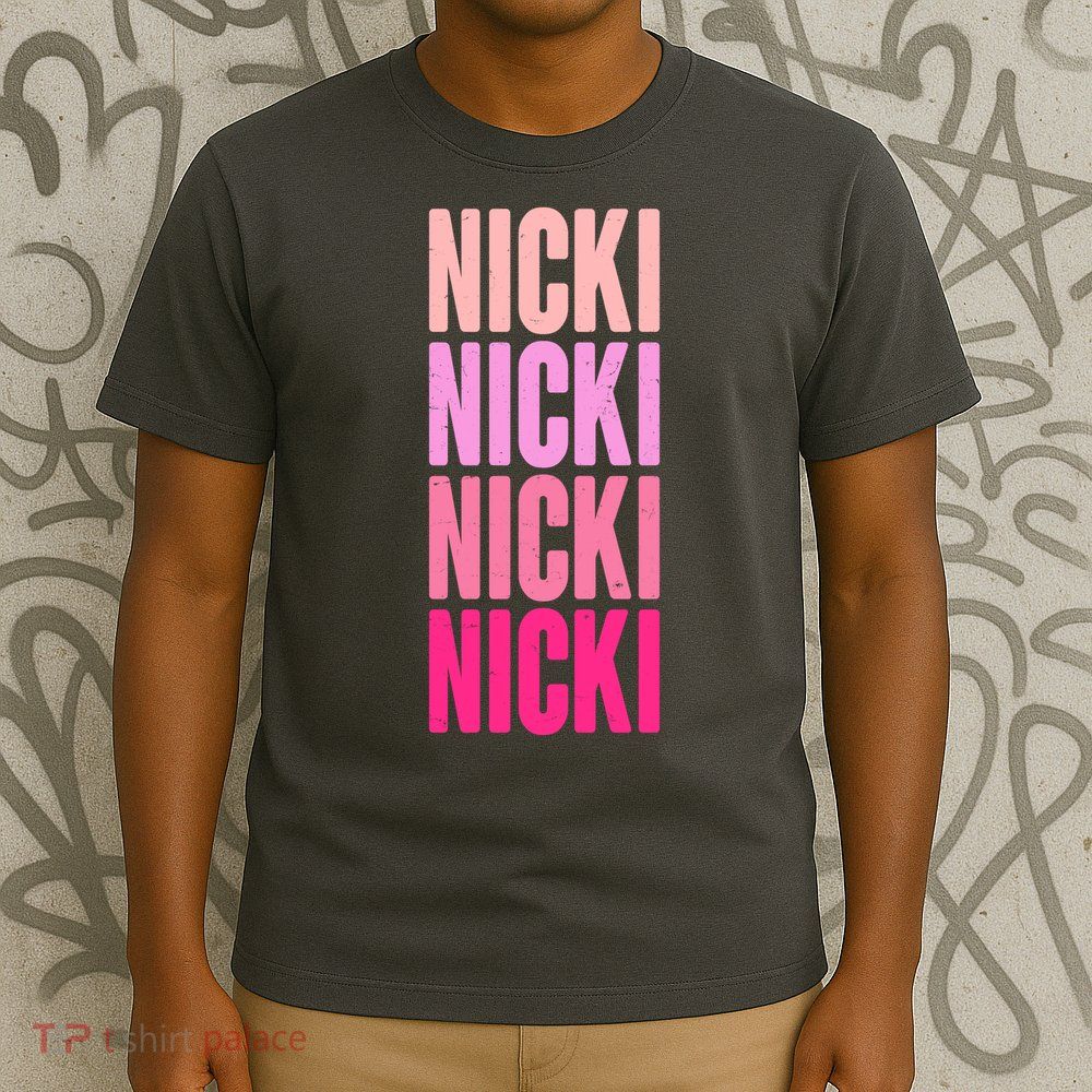 Nicki Distressed Pink Design T-Shirt