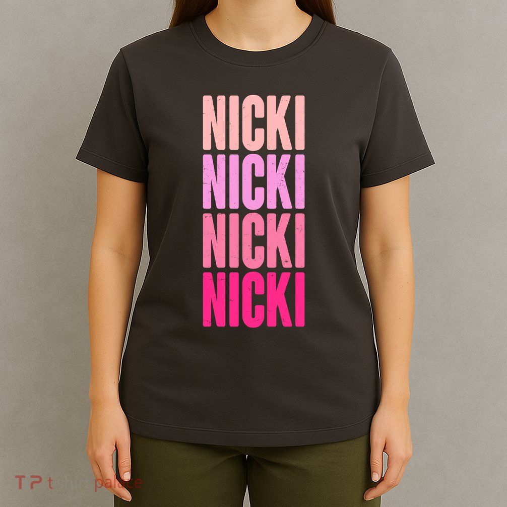 Nicki Distressed Pink Design T-Shirt