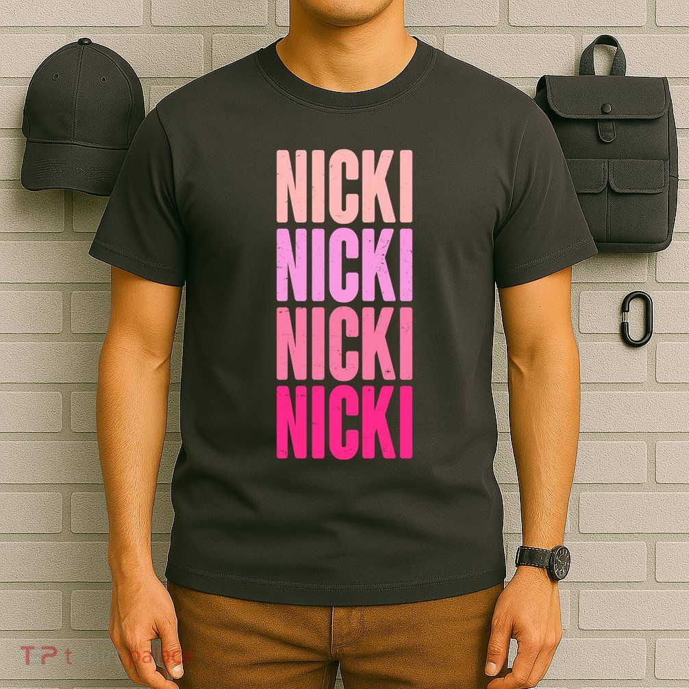 Nicki Distressed Pink Design T-Shirt