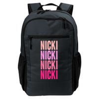 Nicki Distressed Pink Design Daily Commute Backpack