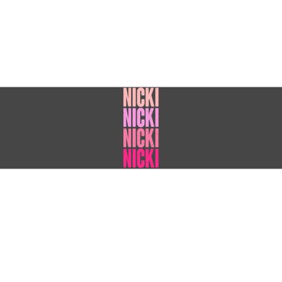 Nicki Distressed Pink Design Bumper Sticker