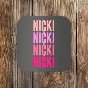 Nicki Distressed Pink Design Coaster