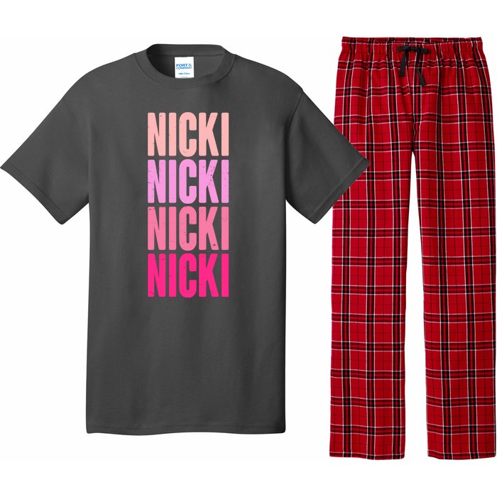 Nicki Distressed Pink Design Pajama Set