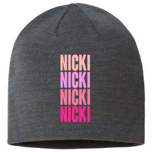 Nicki Distressed Pink Design Sustainable Beanie