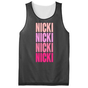 Nicki Distressed Pink Design Mesh Reversible Basketball Jersey Tank