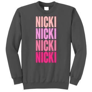 Nicki Distressed Pink Design Tall Sweatshirt