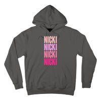 Nicki Distressed Pink Design Tall Hoodie