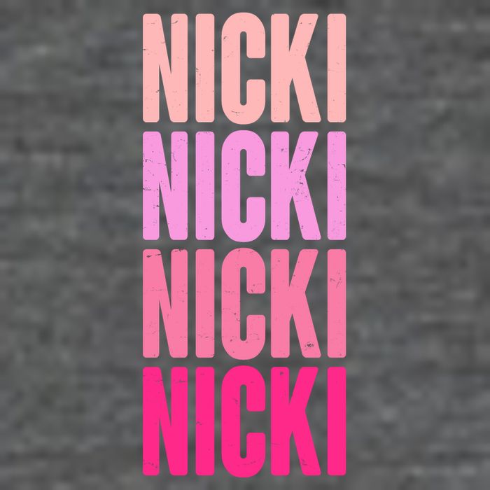 Nicki Distressed Pink Design Tall Hoodie