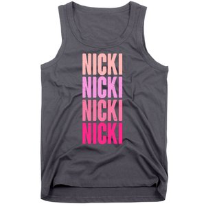 Nicki Distressed Pink Design Tank Top