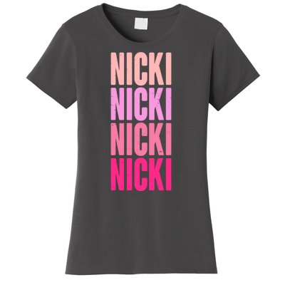 Nicki Distressed Pink Design Women's T-Shirt