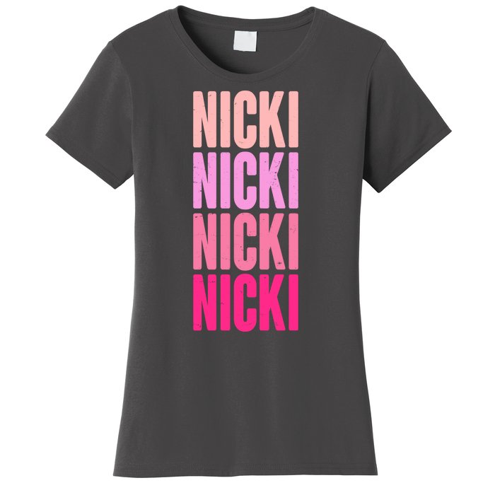 Nicki Distressed Pink Design Women's T-Shirt