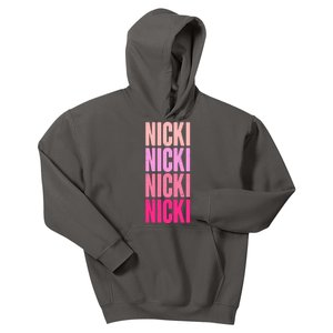 Nicki Distressed Pink Design Kids Hoodie