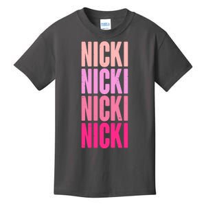 Nicki Distressed Pink Design Kids T-Shirt