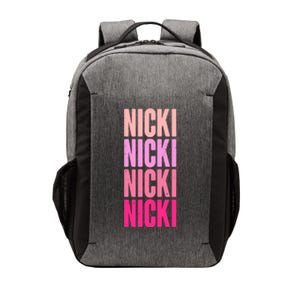 Nicki Distressed Pink Design Vector Backpack